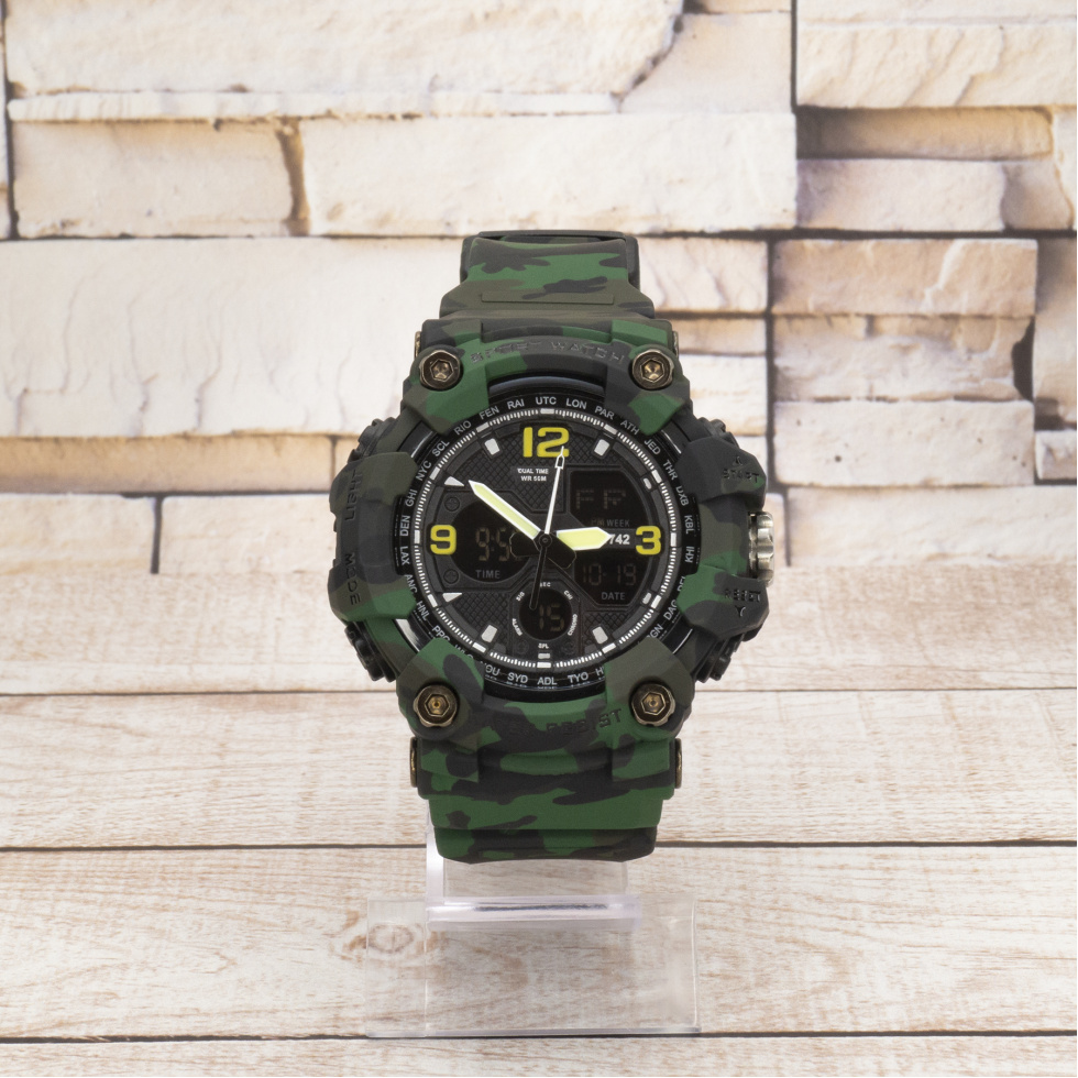 Живые фото часов Skmei 1742 Green Military 0