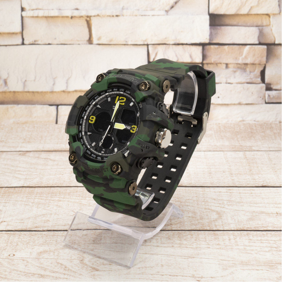 Живые фото часов Skmei 1742 Green Military 1