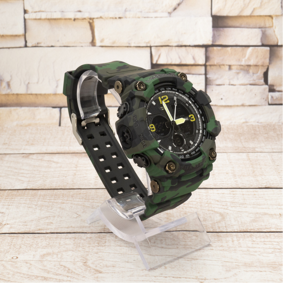Живые фото часов Skmei 1742 Green Military 2