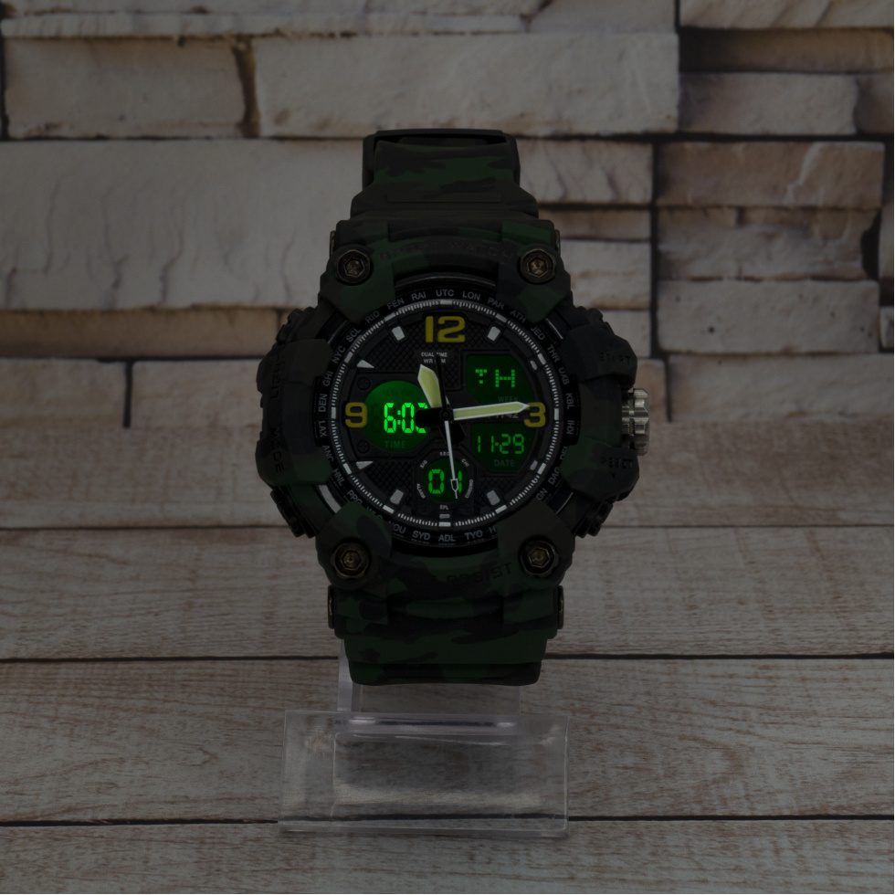 Живые фото часов Skmei 1742 Green Military 4