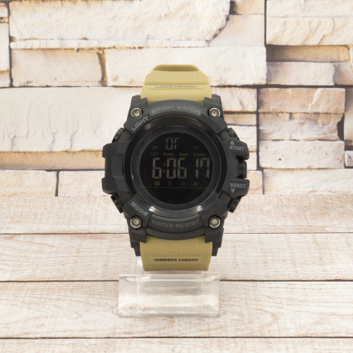 Часы мужские Skmei 1384 Black-Khaki Wrisband-0