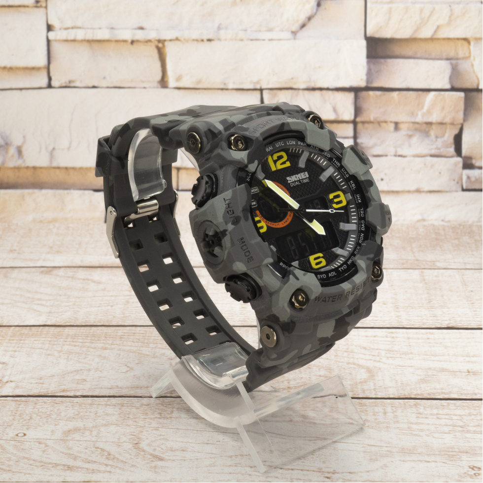 Живые фото часов Skmei 1520CMGY Gray Camo 2