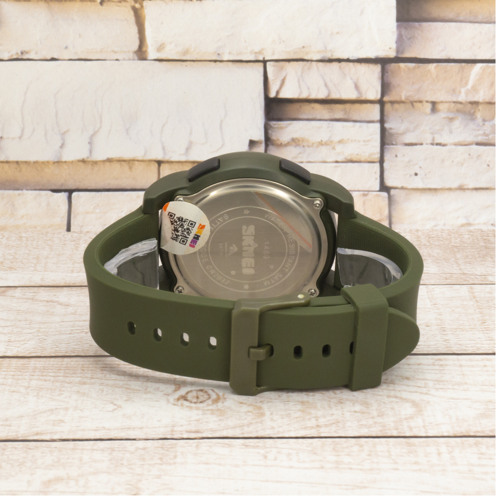 Живые фото часов Skmei 1469AGBK Military-Black 3