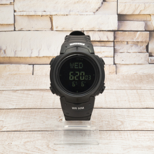 Часы мужские Skmei 1231BK All Black Smart Watch + Compass-0