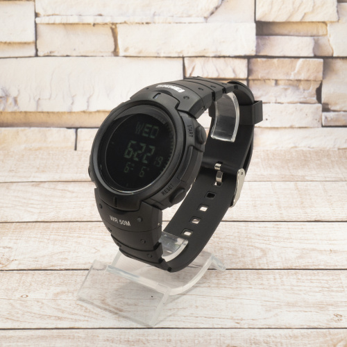 Часы мужские Skmei 1231BK All Black Smart Watch + Compass-1