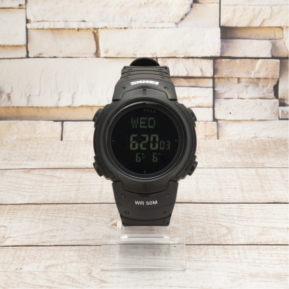 Живые фото часов Skmei 1231BK All Black Smart Watch + Compass 0