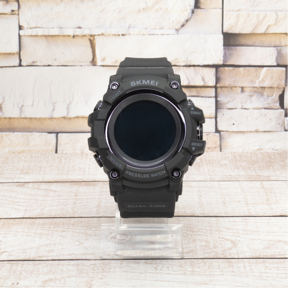 Живые фото часов Skmei 1356BK Black + Compass 0