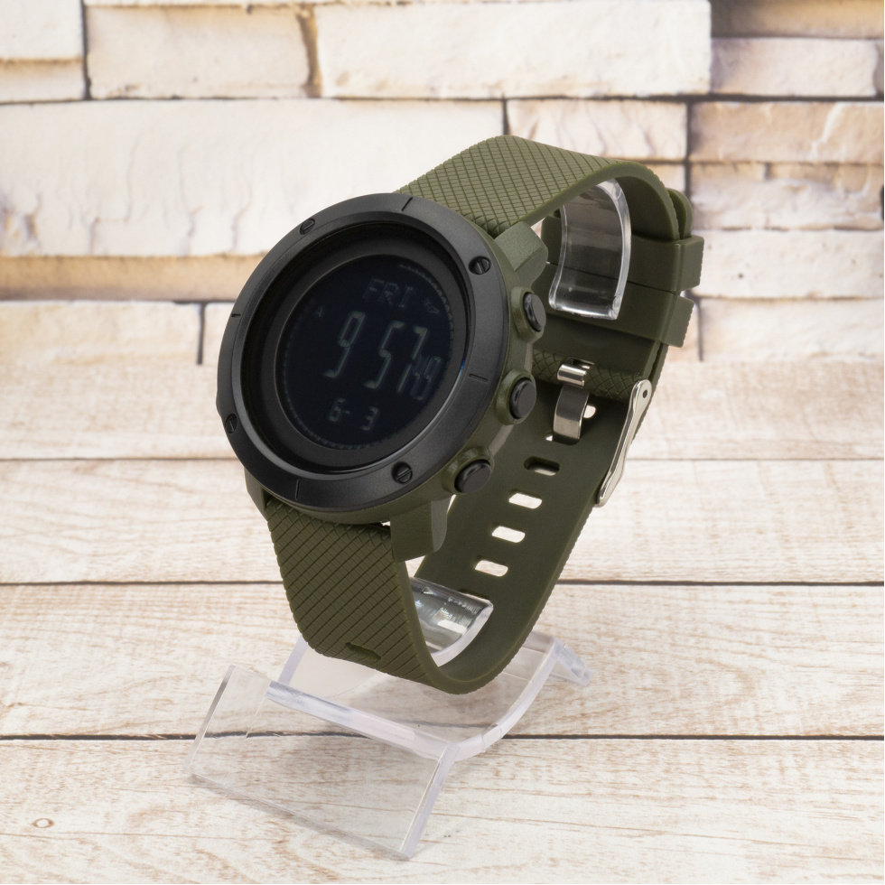 Живі фото годинника Skmei 1427AG Army Green + Compass 1