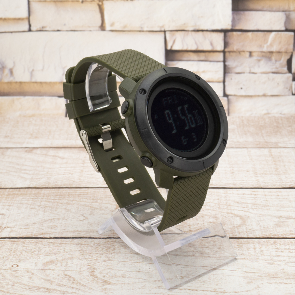 Живі фото годинника Skmei 1427AG Army Green + Compass 2