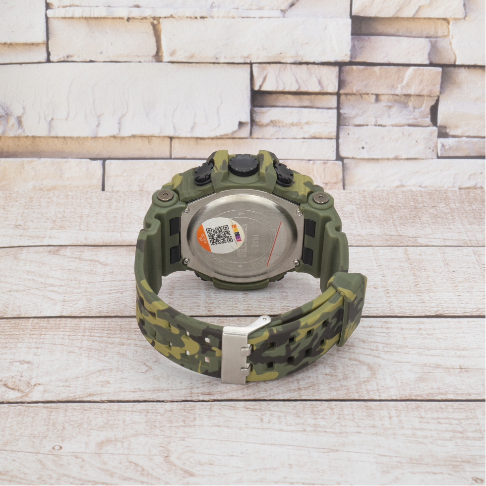 Живые фото часов Skmei 1637CMGN Camo Green 3