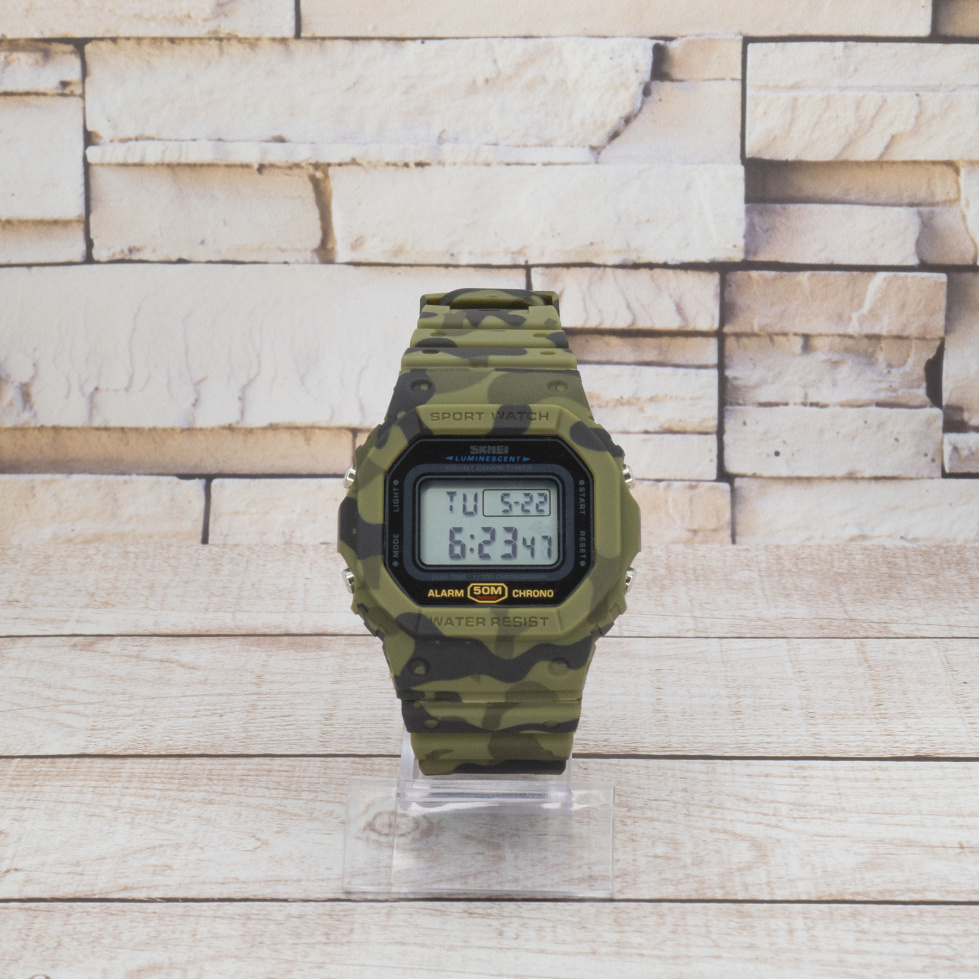 Живые фото часов Skmei 1628CMGN Camo Green 0