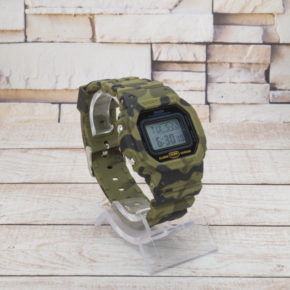 Живые фото часов Skmei 1628CMGN Camo Green 2