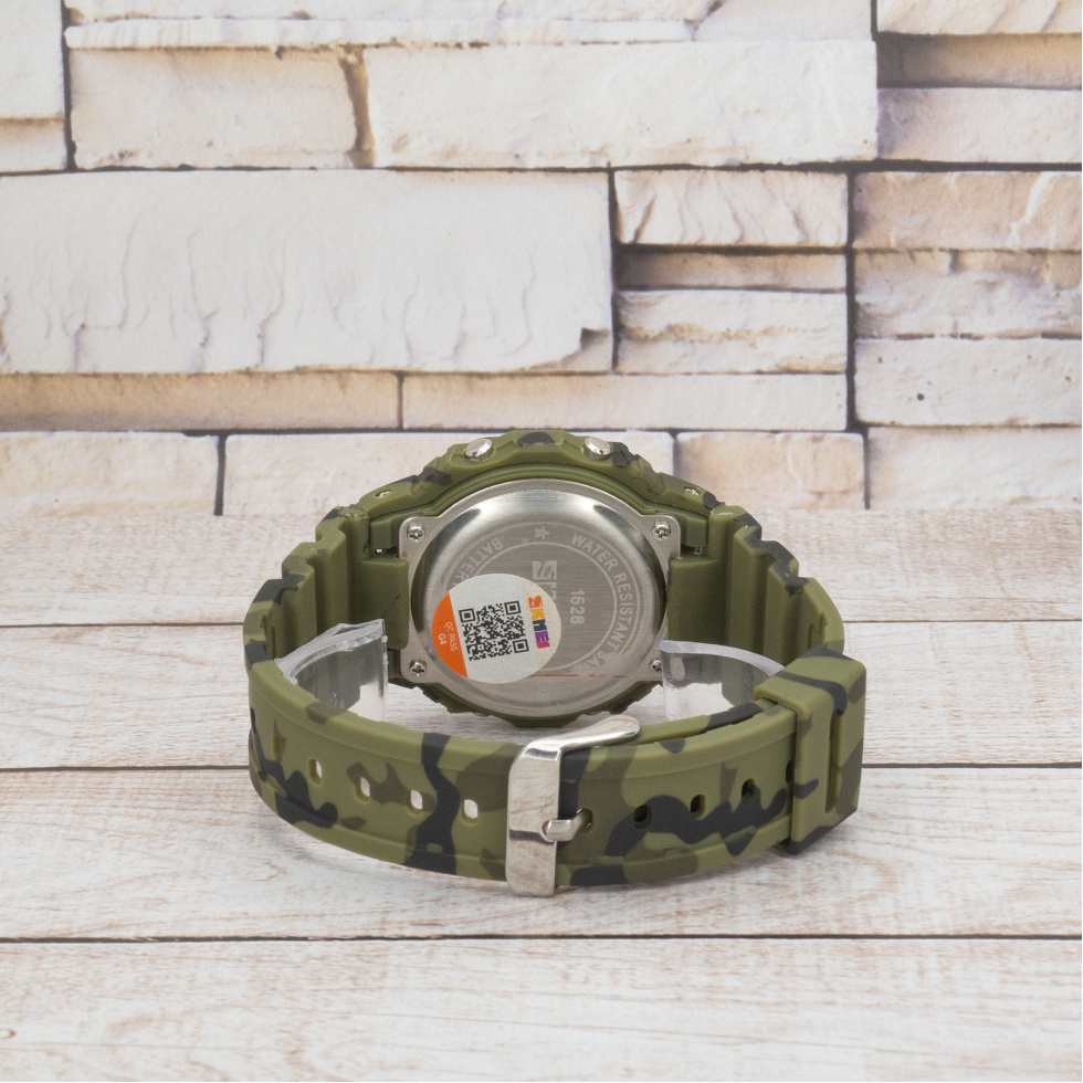 Живые фото часов Skmei 1628CMGN Camo Green 3