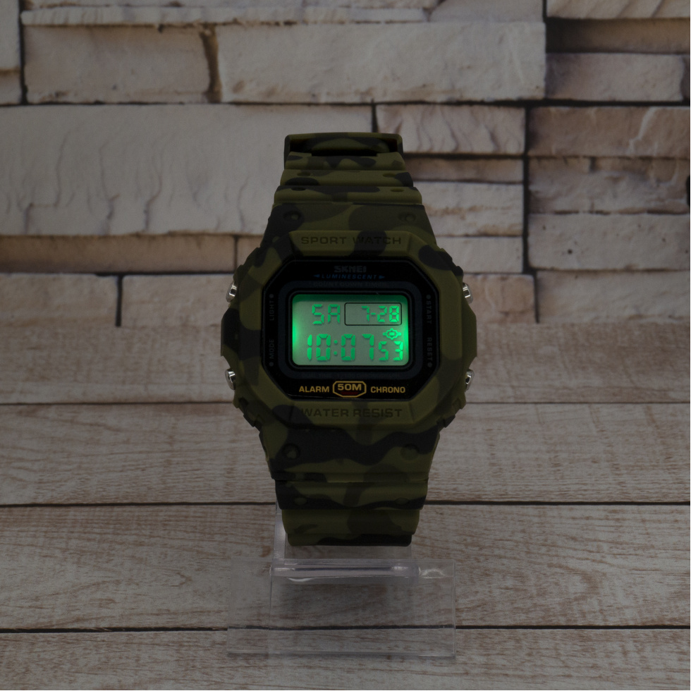 Живые фото часов Skmei 1628CMGN Camo Green 4