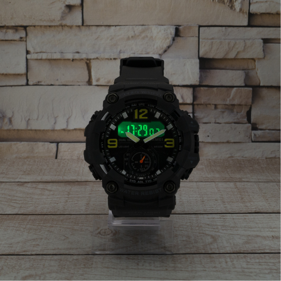 Живые фото часов Skmei 1965BK black 6