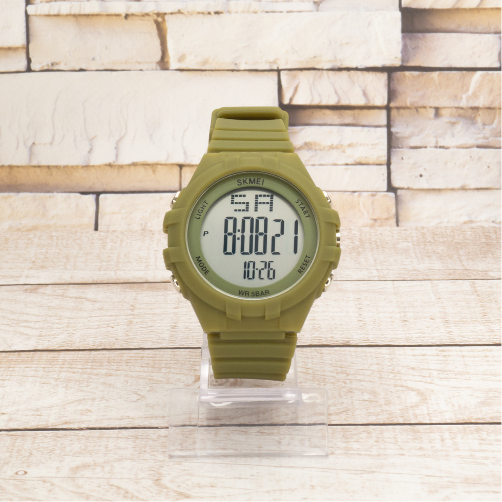 Живые фото часов Skmei 1715AG army green 0