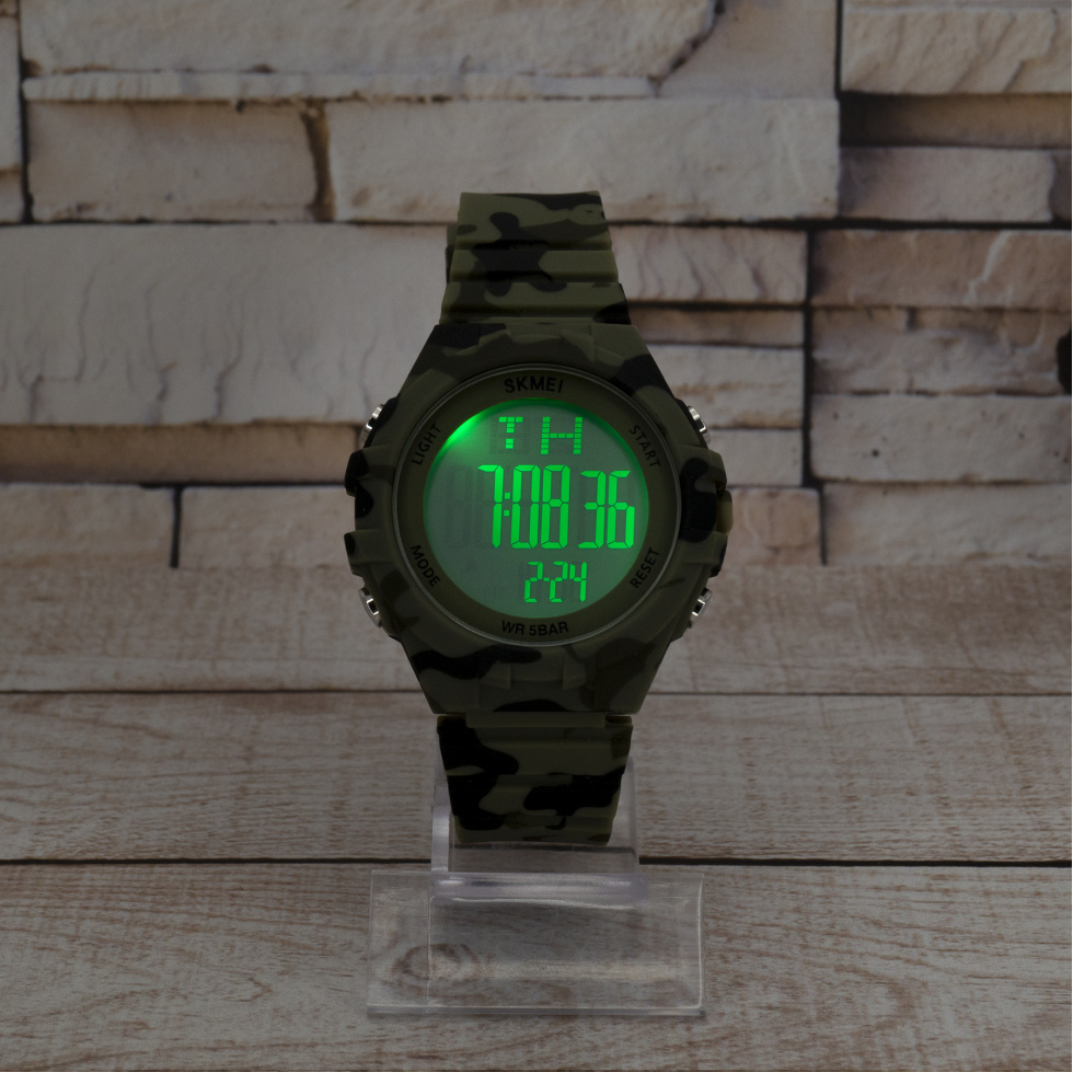 Живі фото годинника Skmei 1715CMGN camo green 4
