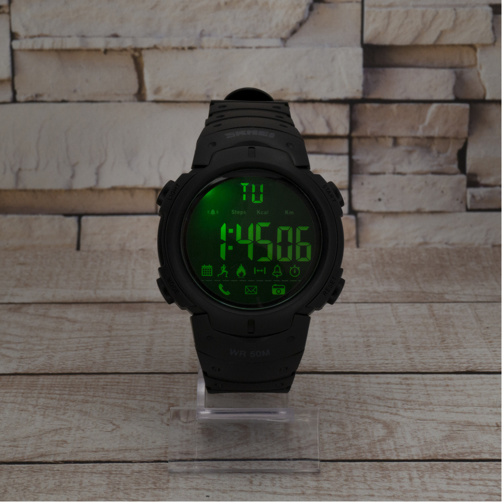 Живые фото часов Skmei 1301BK black Smart Watch 4