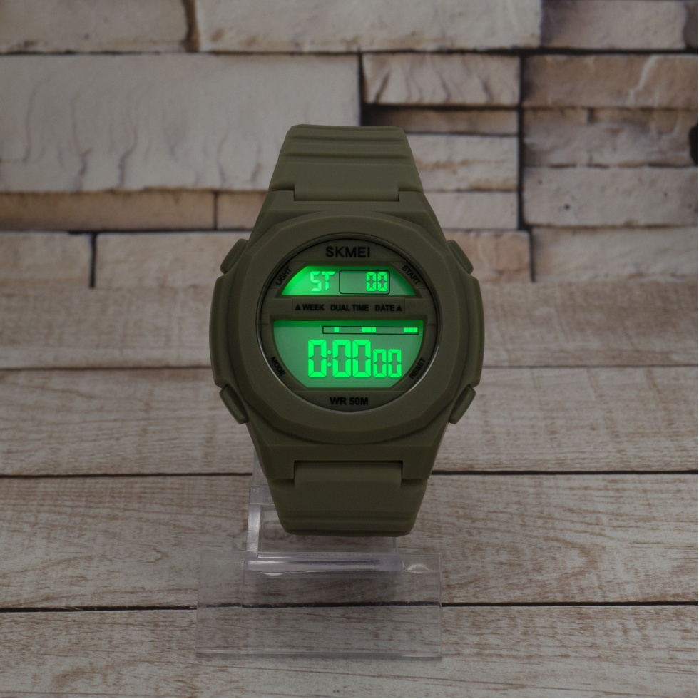 Живые фото часов Skmei 1821KH Khaki 4