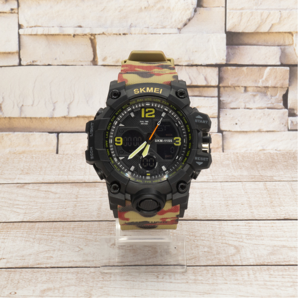 Живые фото часов Skmei 1155BCMRD Black-Camo Red 0