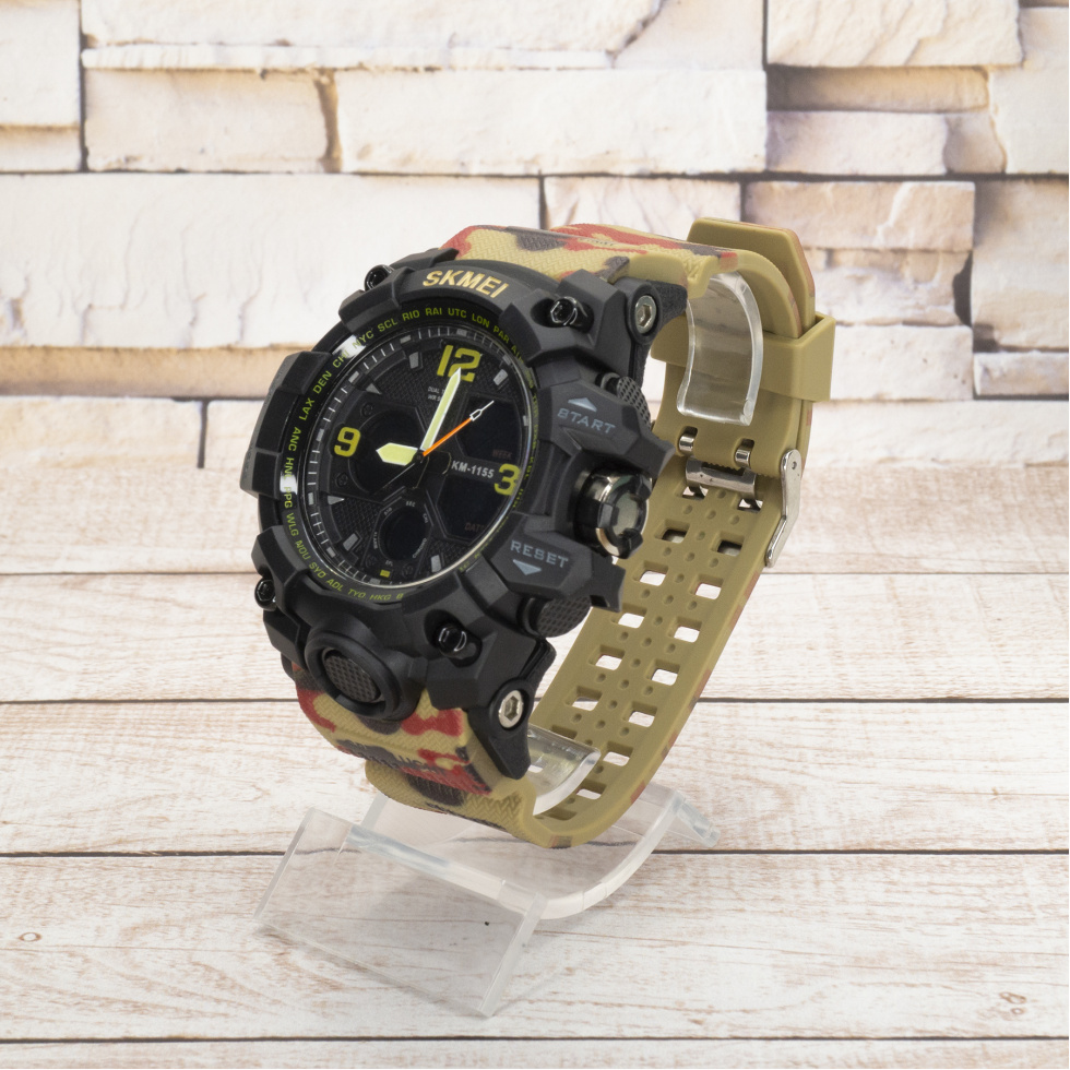 Живые фото часов Skmei 1155BCMRD Black-Camo Red 1