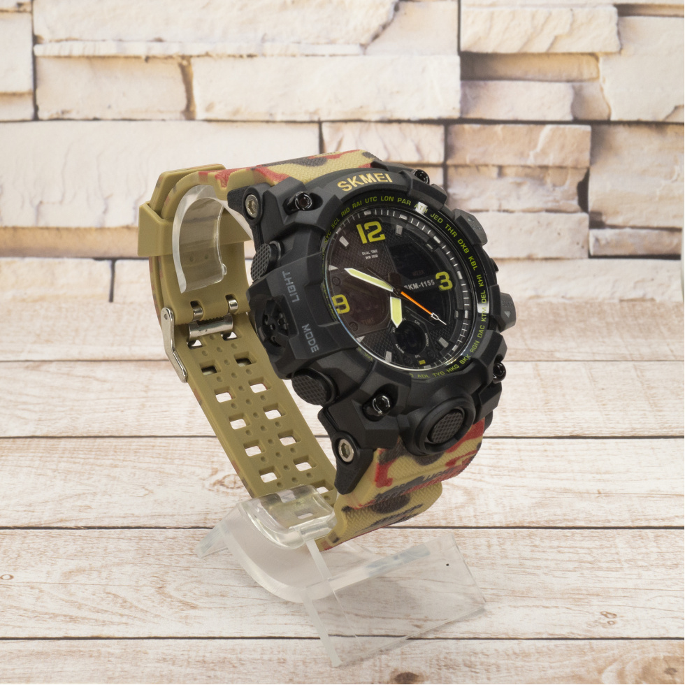 Живые фото часов Skmei 1155BCMRD Black-Camo Red 2