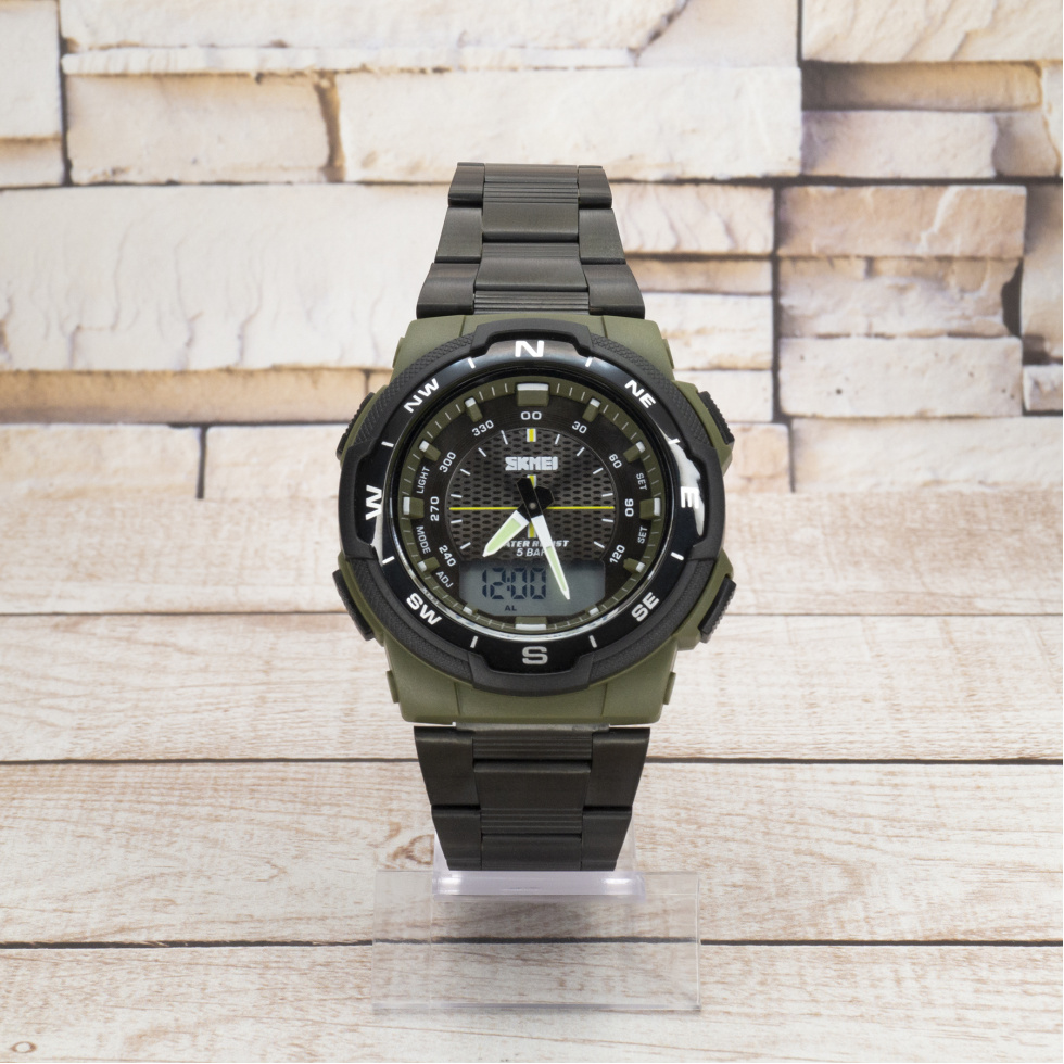 Живые фото часов Skmei 1370AG Army Green 0