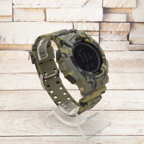 Часы мужские Skmei 2077 Camo Green + Compass-2