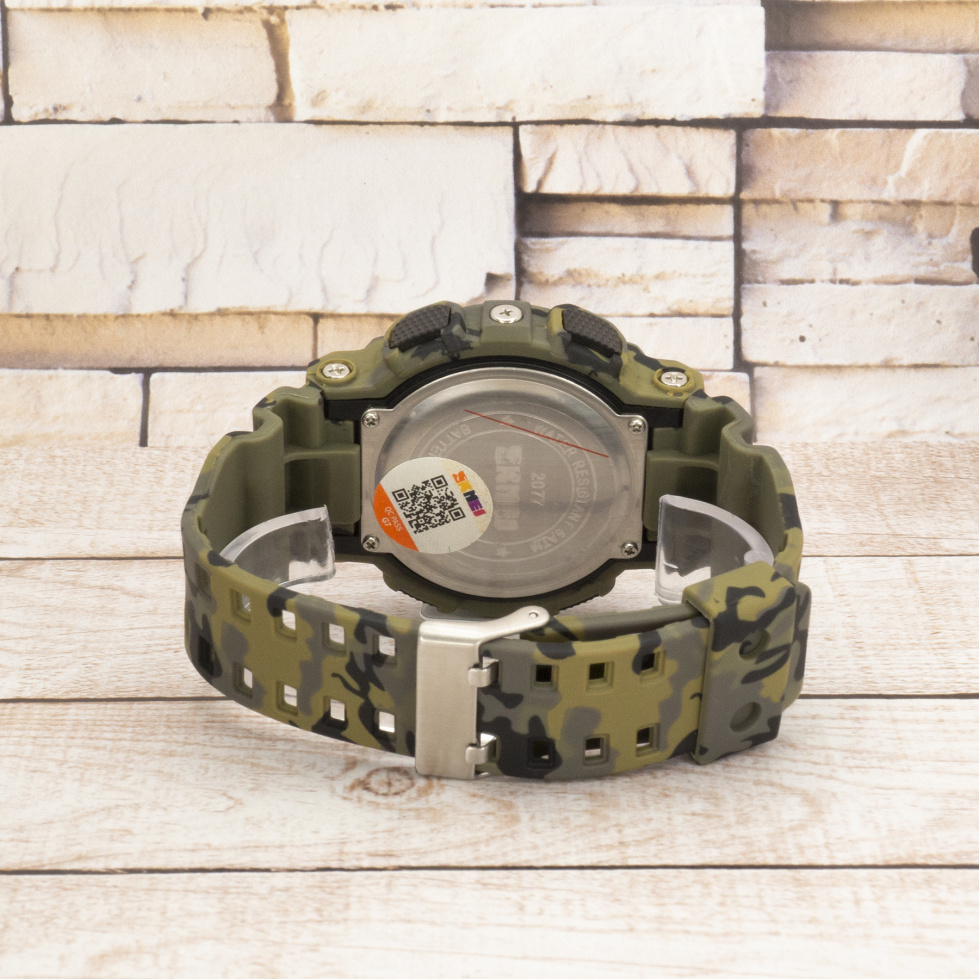 Живые фото часов Skmei 2077 Camo Green + Compass 3