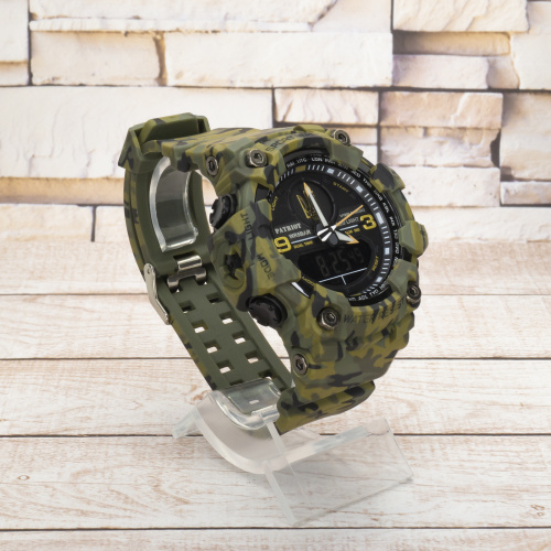 Годинник чоловічий Patriot 001CMGRUAGD Camo Green Тризуб золото-3