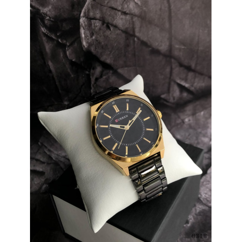 Часы мужские Curren 8407 Black-Gold-Black-0