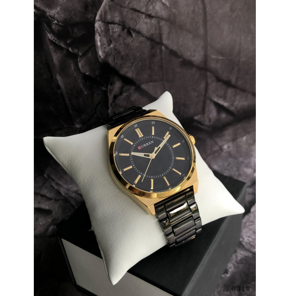 large Часы мужские Curren 8407 Black-Gold-Black 0