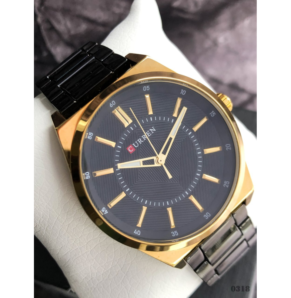 large Часы мужские Curren 8407 Black-Gold-Black 1