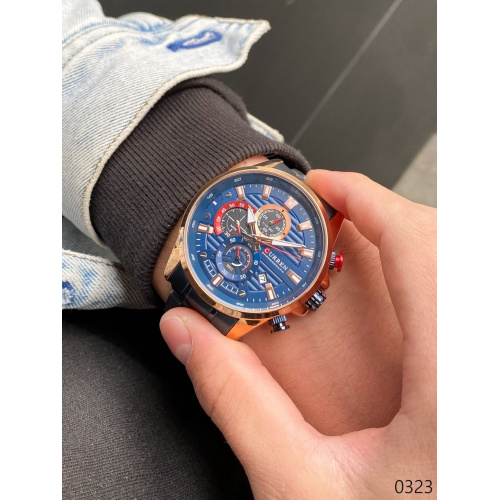 Часы мужские Curren 8415 Blue-Gold-0