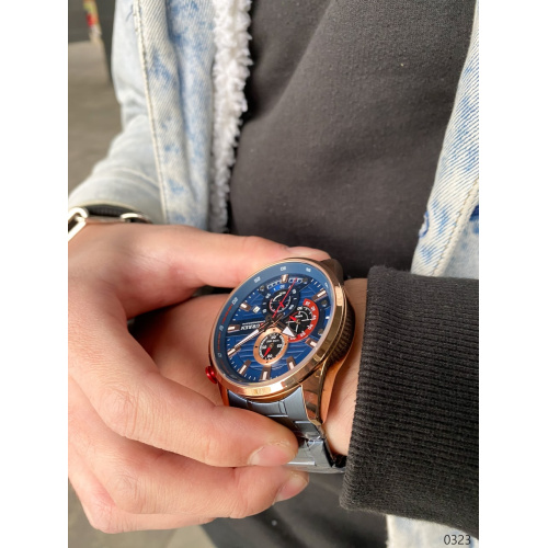 Часы мужские Curren 8415 Blue-Gold-2