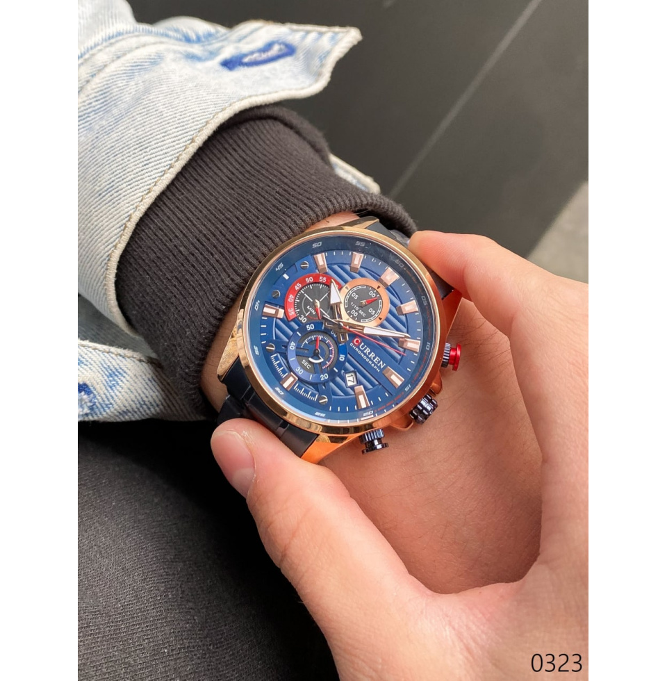 large Часы мужские Curren 8415 Blue-Gold 0