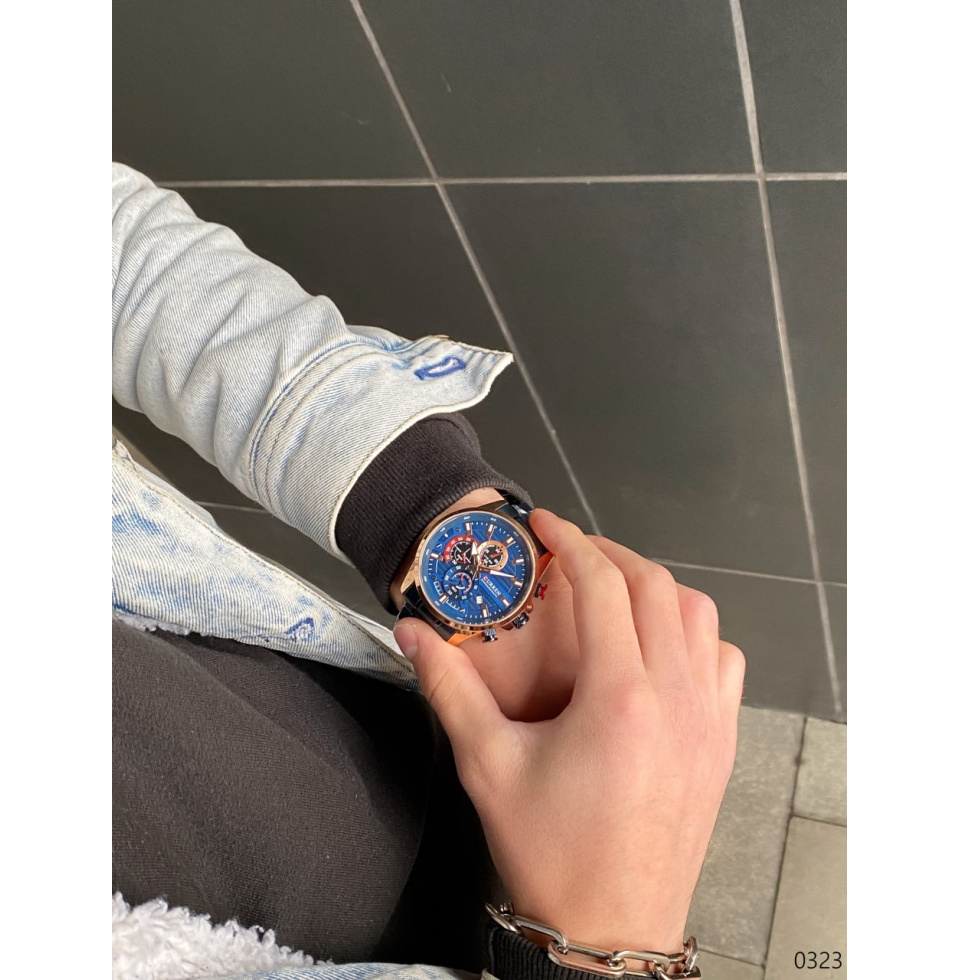 large Часы мужские Curren 8415 Blue-Gold 1