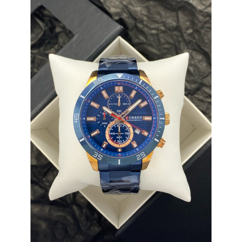 Часы мужские Curren 8417 Blue-Gold-2