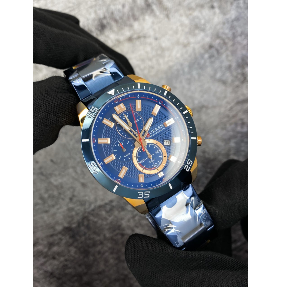 large Часы мужские Curren 8417 Blue-Gold 0