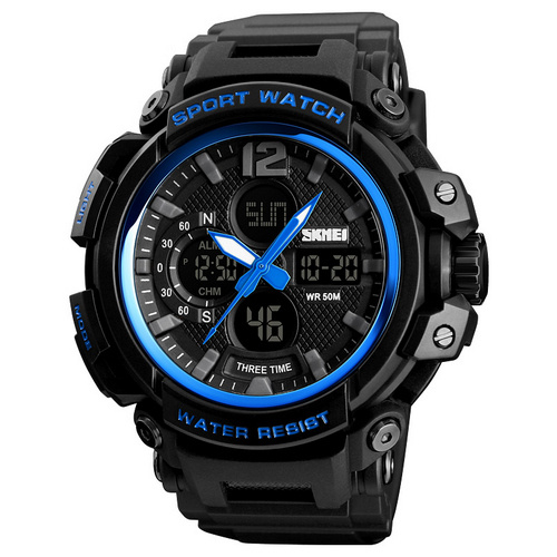 Годинник чоловічий Skmei 1343 Black-Blue