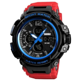  Skmei 1343 Black-Blue-Red Wristband