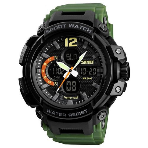 Часы мужские Skmei 1343 Black-Militari Wristband