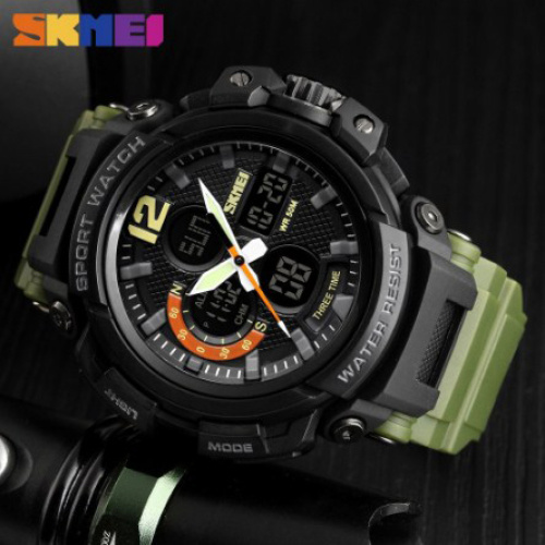 Часы мужские Skmei 1343 Black-Militari Wristband-0