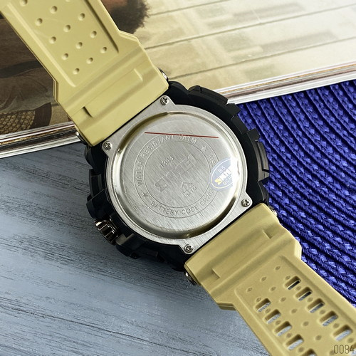 Часы мужские Skmei 1343 Black-Khaki Wristband-1
