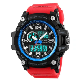 Skmei 1283 Black-Blue-Red Wristband