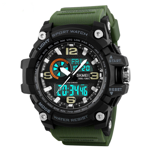 Годинник чоловічий Skmei 1283 Black-Military Wristband