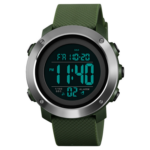Часы мужские Skmei 1416 Silver-Black-Military