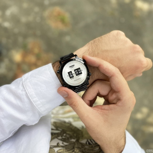 Годинник чоловічий Skmei 1531 Black-White-2