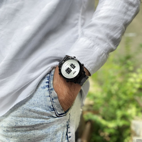 Годинник чоловічий Skmei 1531 Black-White-4