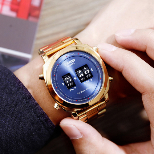 large Часы мужские Skmei 1531 Gold-Blue 0